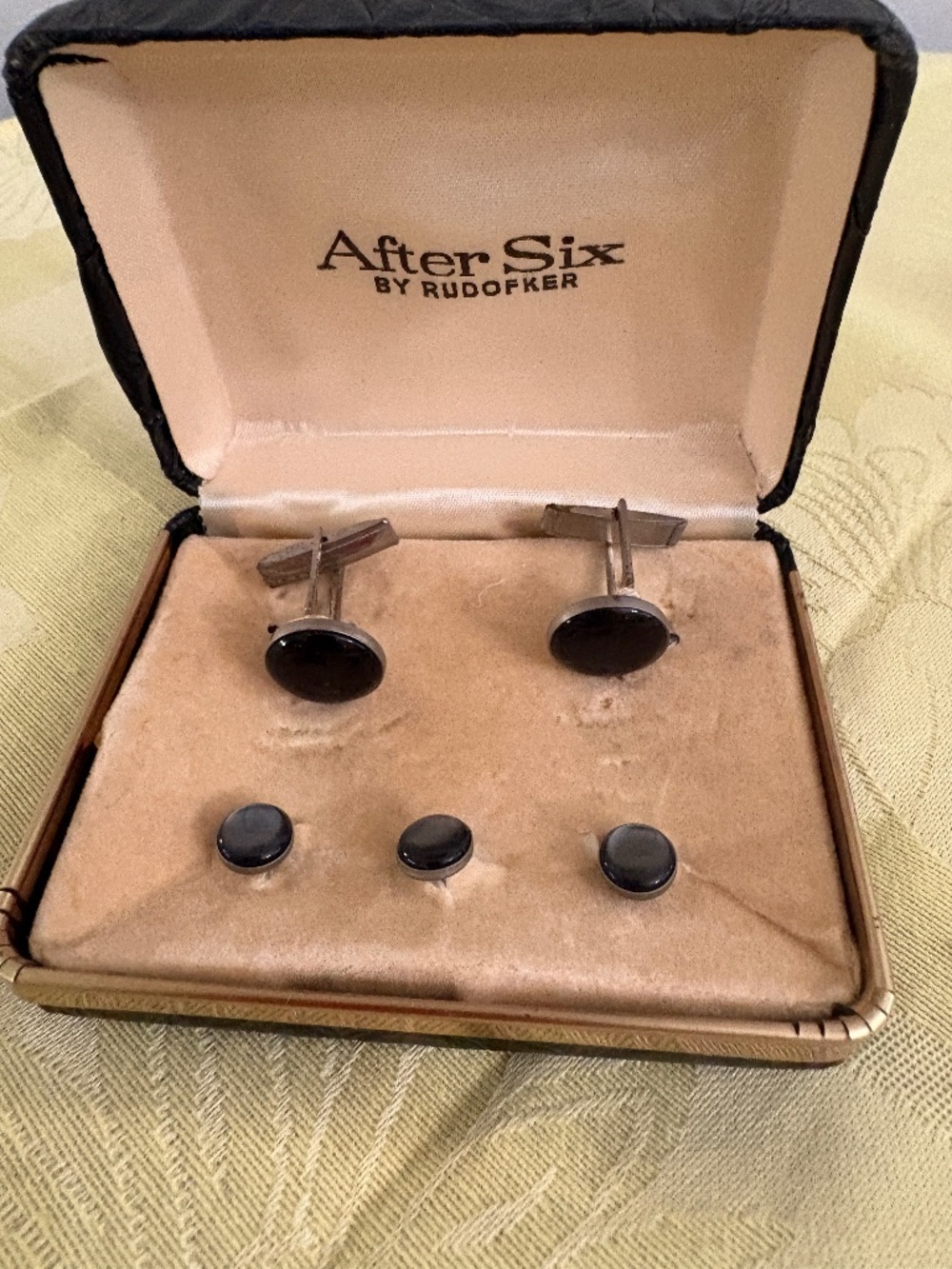 Vintage After Six by Rudofker Formal Tuxedo Cufflinks and Shirt Stud Covers